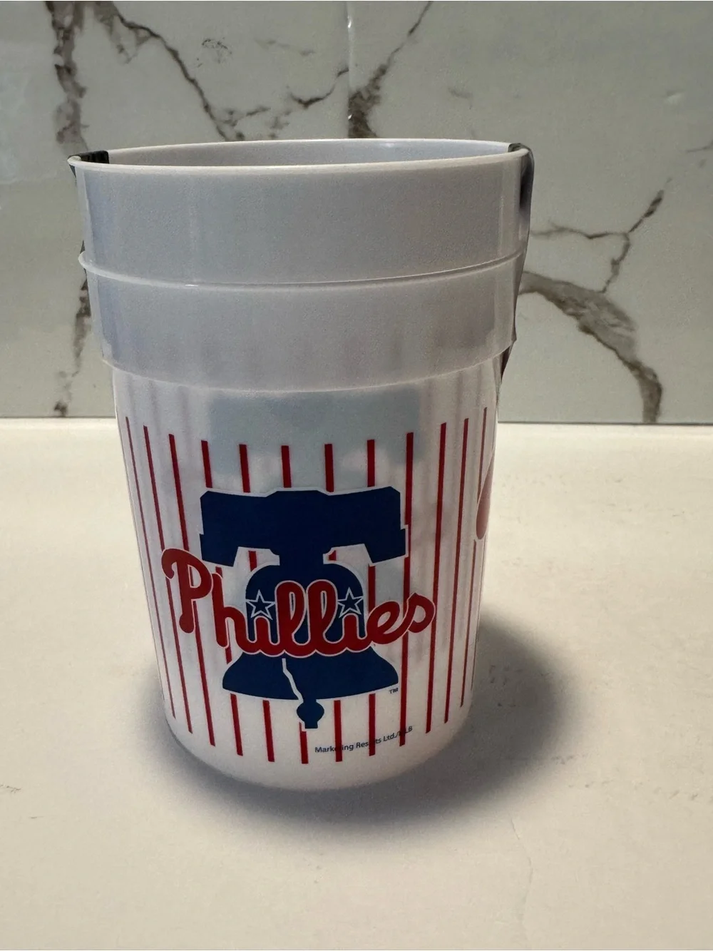 MLB Phillies White, Red & Blue Plastic Cup